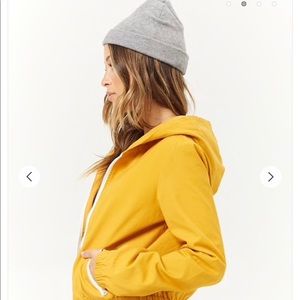 Forever 21 Casual Hooded Jacket (Mustard)